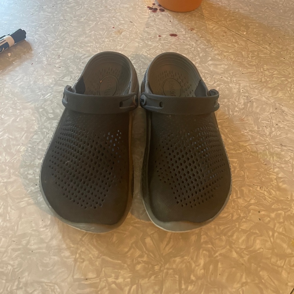 Dark Gray Slip-On Clogs